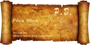 Pécs Dóra névjegykártya